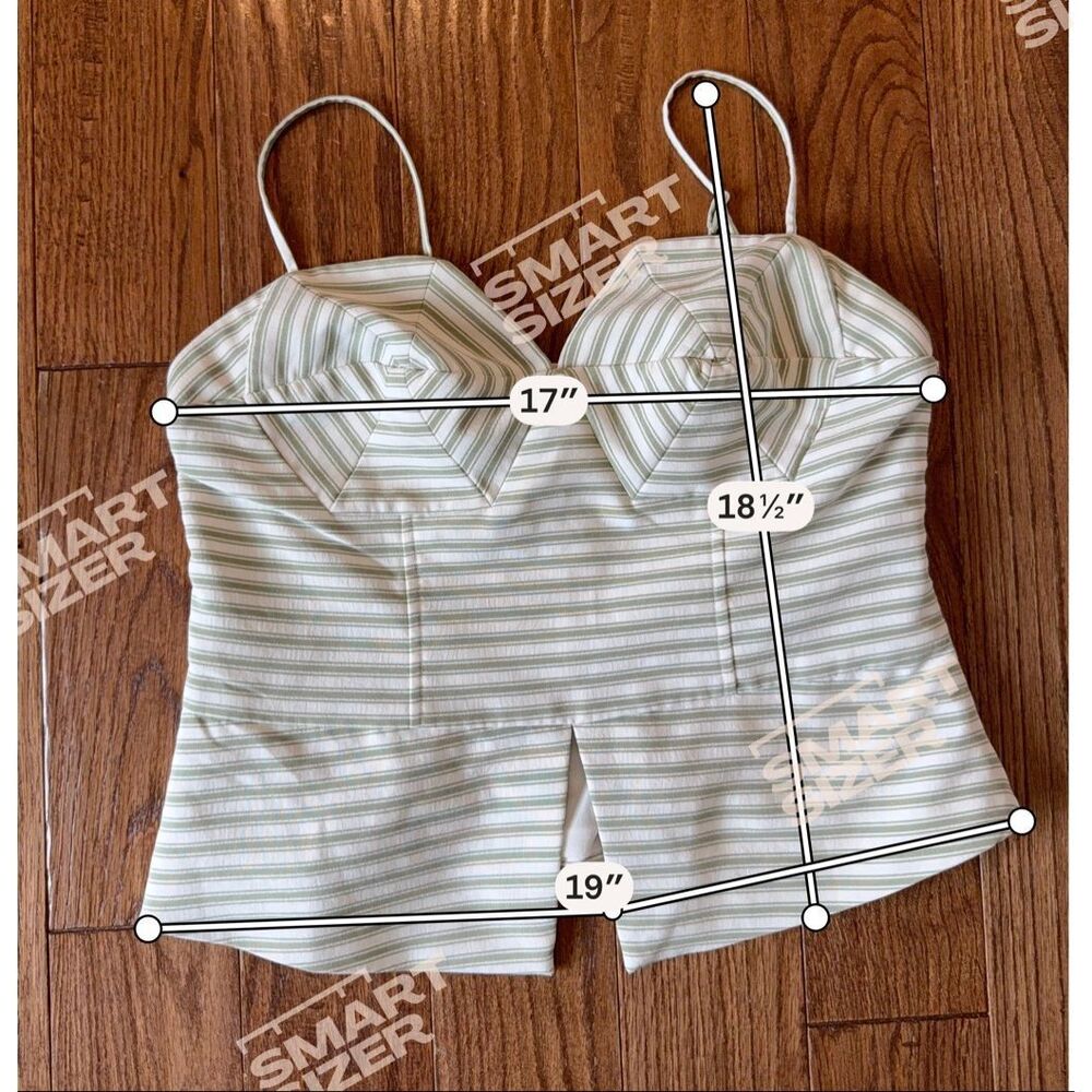 Anthropologie English Factory green striped trouser and tank set size XL - Picture 8 of 13